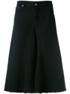 Mm6 Maison Margiela A-line Denim Skirt, Women's, Size: 40, Black, Cotton