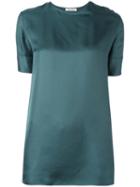 Nina Ricci Ribbon Sleeve Blouse, Women's, Size: 36, Green, Silk