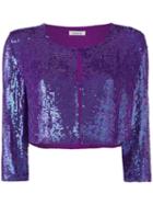 Sequin Fitted Top - Women - Viscose/pvc - M, Pink/purple, Viscose/pvc, P.a.r.o.s.h.