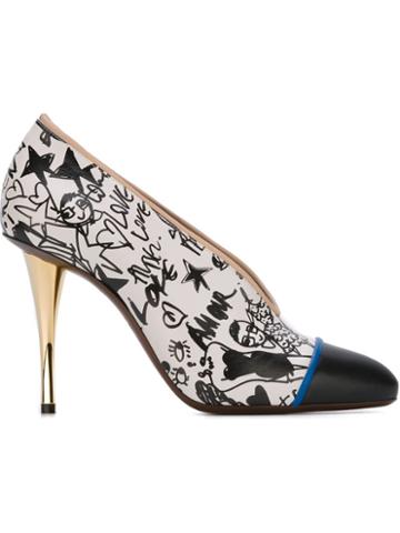 Lanvin Sketch Print Pumps