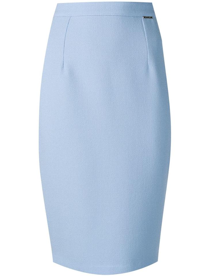 Styland Midi Pencil Skirt - Blue