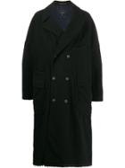 Ziggy Chen Woollen Double-breasted Coat - Black