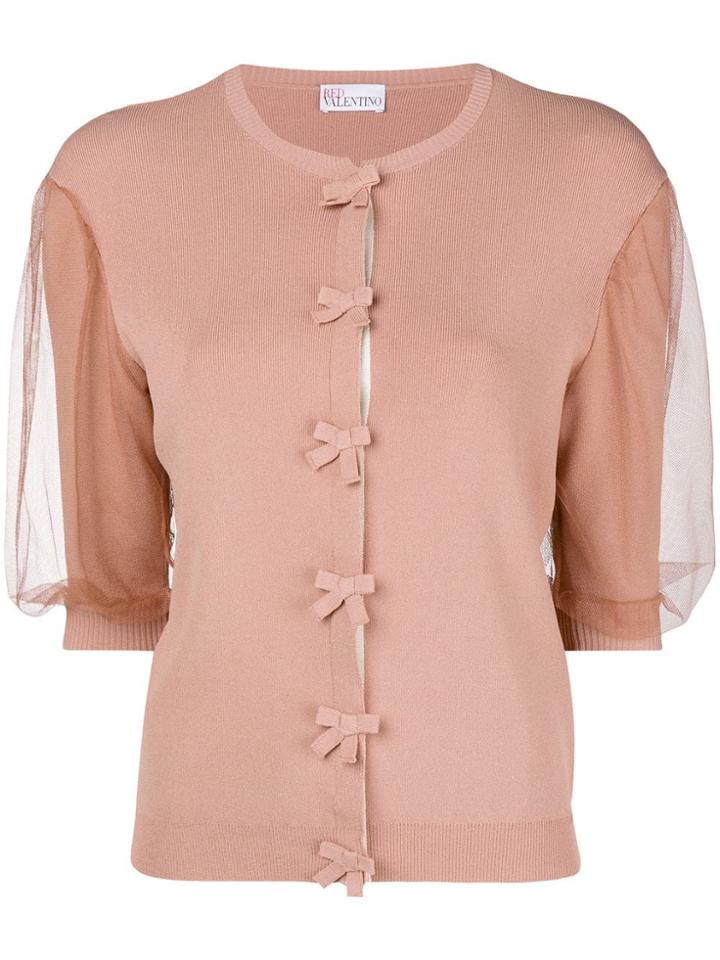 Red Valentino Short-sleeved Cardigan - Pink
