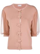 Red Valentino Short-sleeved Cardigan - Pink