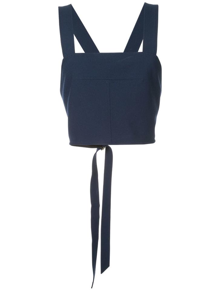 Dion Lee Back Tie Apron Top - Blue
