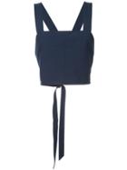 Dion Lee Back Tie Apron Top - Blue