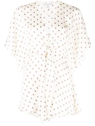 Shona Joy Printed Playsuit - White