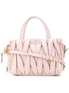Miu Miu Draped Effect Tote - Pink & Purple