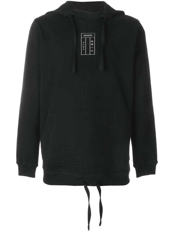 Maharishi Front Logo Hoodie - Black