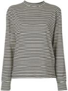 Re/done Striped Long Sleeves Sweater - Black