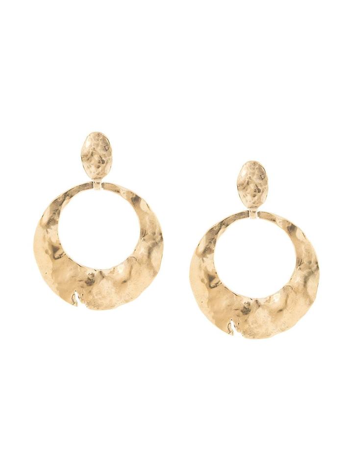 Goossens Hammered Earrings - Gold