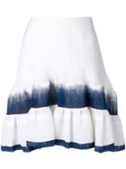 Chloé Asymmetric Tiered Skirt - White