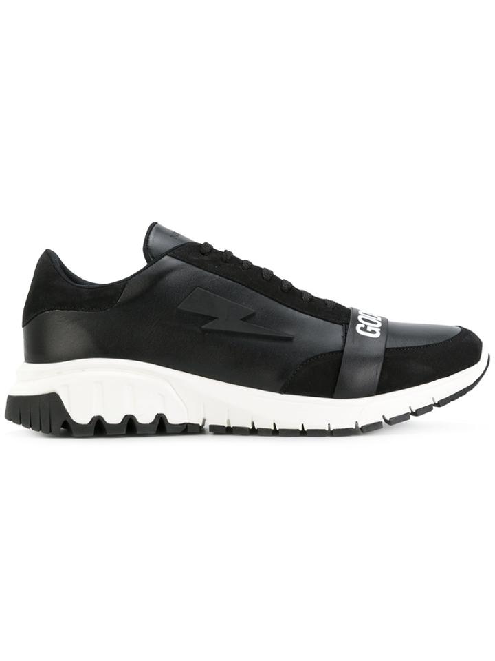 Neil Barrett Thunderbolt Urban Runner Sneakers - Black