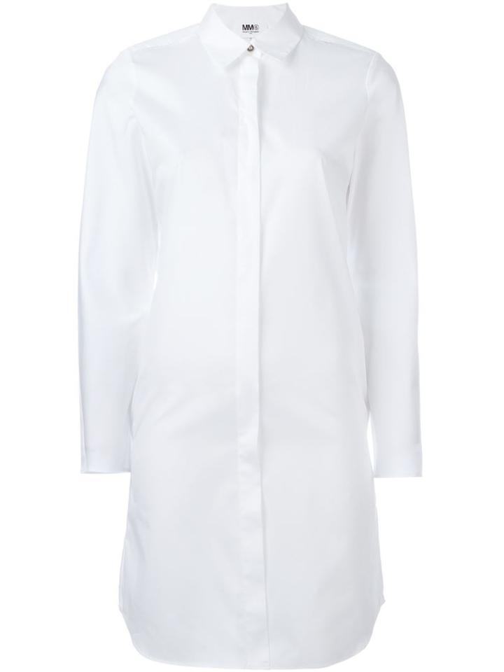 Mm6 Maison Margiela Slit Shoulder Shirt Dress