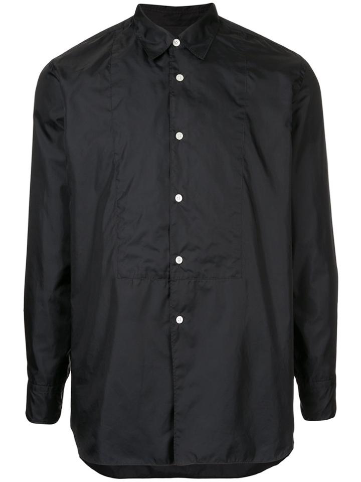 Comme Des Garçons Vintage Contrasting Inner Ruffles Shirt - Black