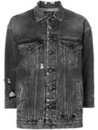 R13 - Distressed Denim Jacket - Women - Cotton - S, Grey, Cotton