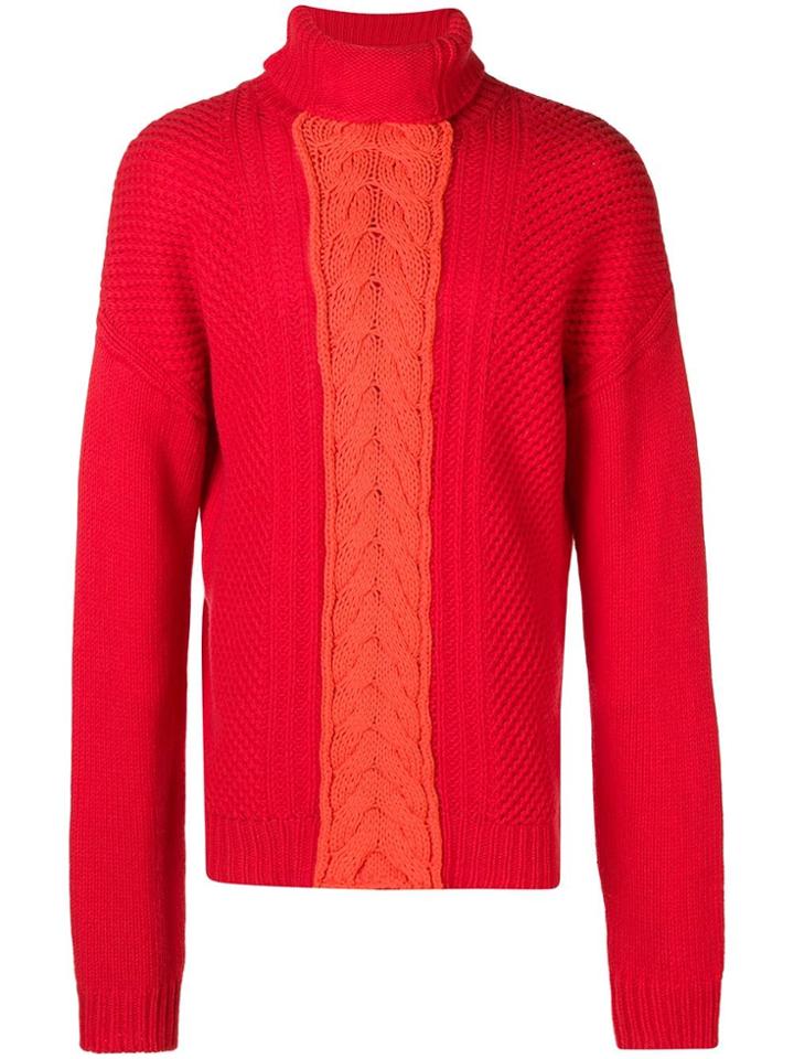 Diesel Roll Neck Jumper - Red
