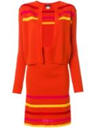 John Galliano Pre-owned Striped Knitted Skirt Suit - Yellow