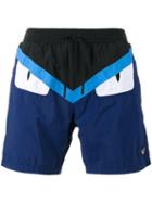 Fendi Bag Bug Swimshorts, Men's, Size: 52, Blue, Polyamide