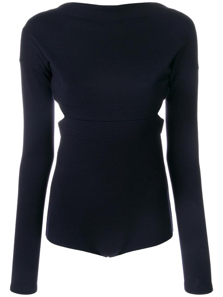 Victoria Beckham Open Back Bodysuit - Blue