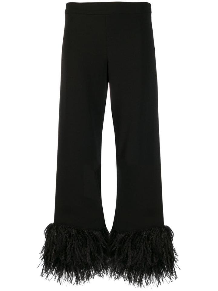 P.a.r.o.s.h. Feather Embellished Trousers - Black