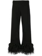P.a.r.o.s.h. Feather Embellished Trousers - Black