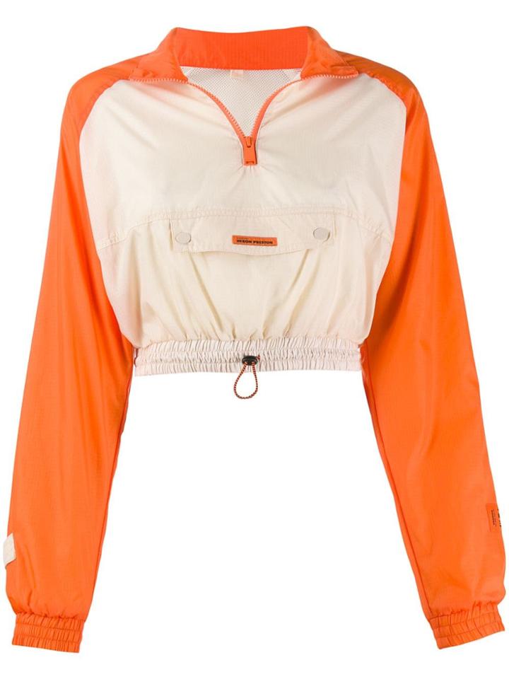Heron Preston Cropped Windbreaker Jacket - Orange