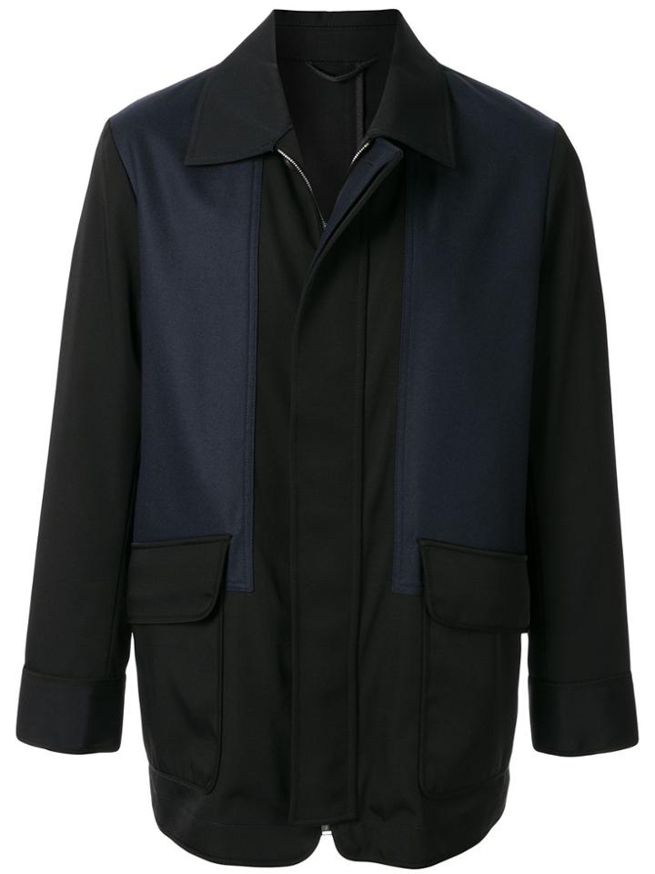 Cerruti 1881 Colour-block Lightweight Jacket - Black