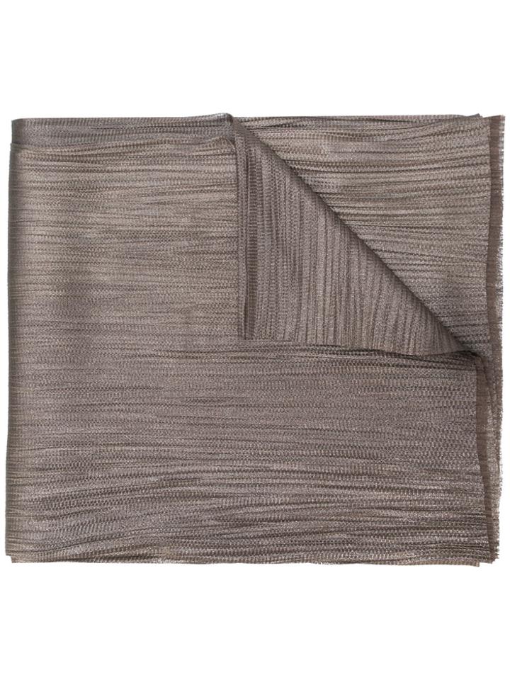 Maria Lucia Hohan Crease Effect Scarf - Brown