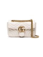 Gucci Mini Gg Marmont Matelassé Shoulder Bag - White