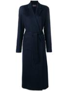 Loro Piana Belted Long Coat - Blue