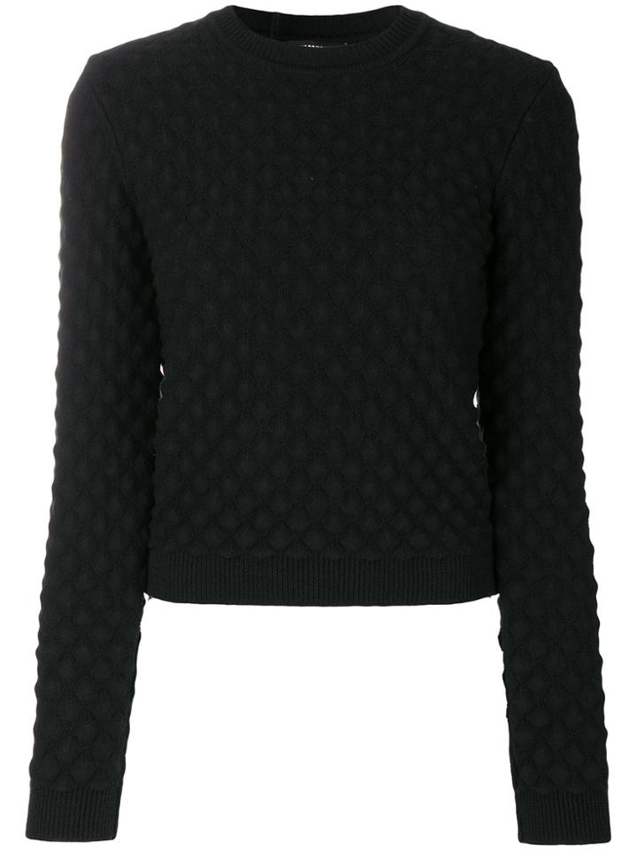 Versus Textured Long Sleeved Top - Black