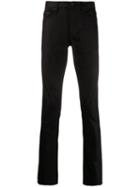 John Varvatos Leather Straight Leg Trousers - Black