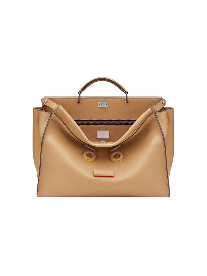 Fendi Peekaboo Fit Tote Bags - Nude & Neutrals