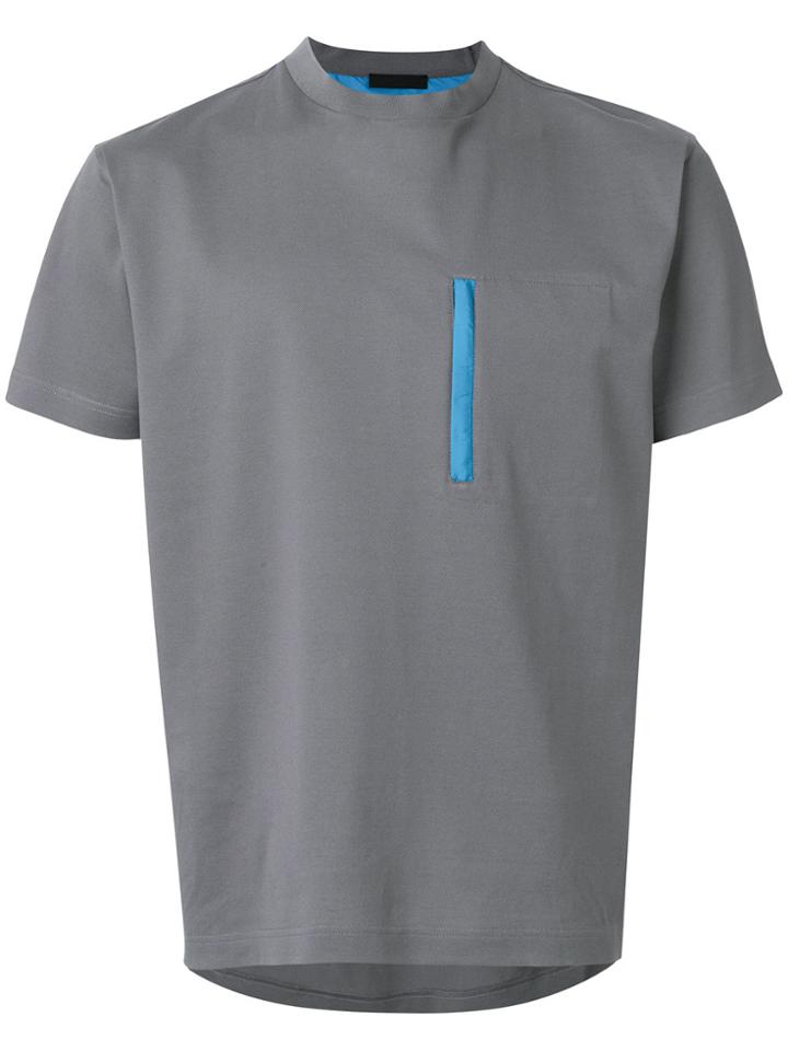 Prada Piped Chest Pocket T-shirt - Grey