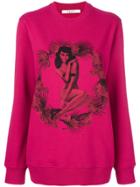 Givenchy Pin-up Print Sweatshirt - Pink & Purple