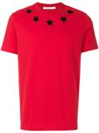 Givenchy Cuban-fit Star Appliqué T-shirt - Red