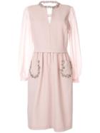 Dice Kayek Embellished Details Dress - Pink
