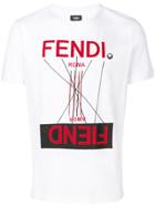 Fendi Fendi/fiend Print T-shirt - White