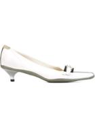 Prada Vintage Kitten Heel Pumps, Women's, Size: 48, White
