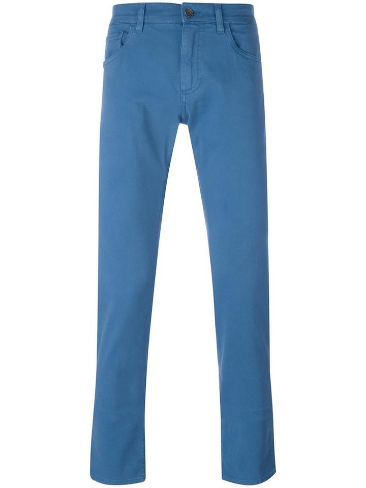 Dolce & Gabbana Straight Leg Jeans, Men's, Size: 48, Blue, Cotton/spandex/elastane