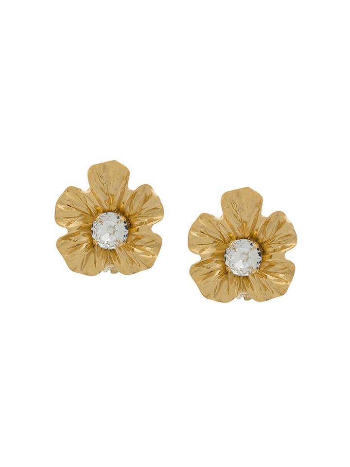 Ca & Lou Isaer Crystal Earrings - Metallic