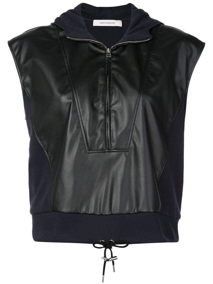 Cédric Charlier Front Zipped Sweatshirt - Black