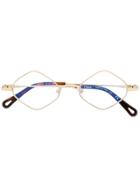 Chloé Eyewear Hexagonal Logo Glasses - Gold