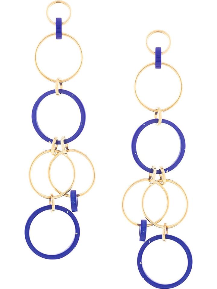 Joanna Laura Constantine Statement Pendant Hoop Earrings - Gold