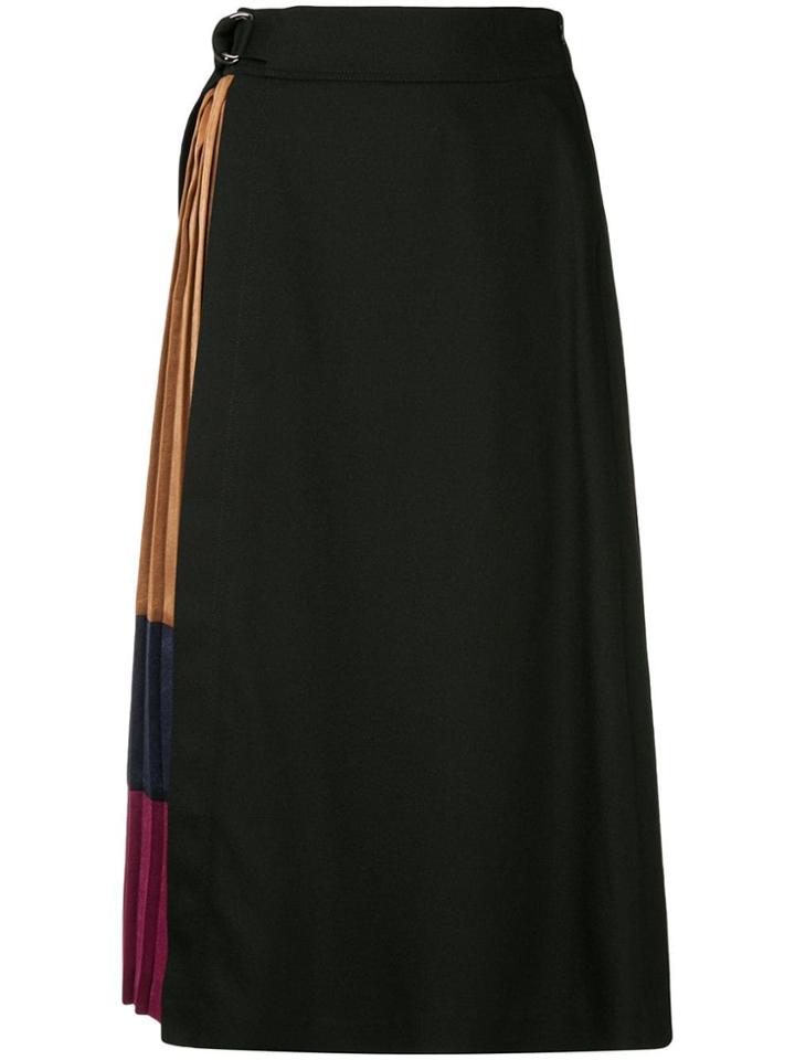 Guild Prime Pleated Panel Wrap Skirt - Black