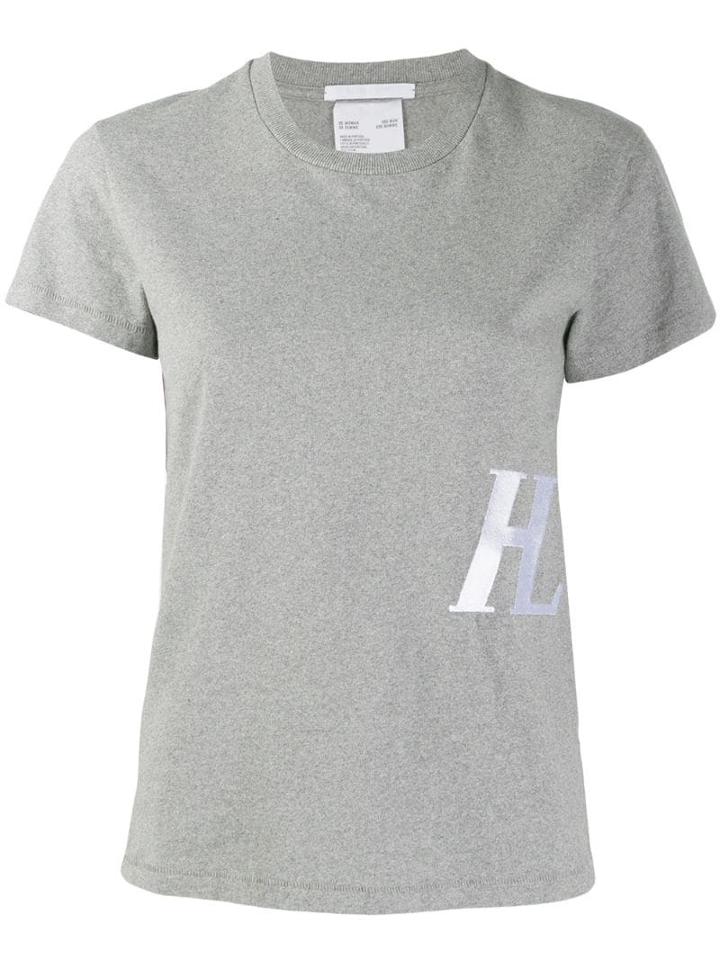 Helmut Lang Monogram-embroidered T-shirt - Grey