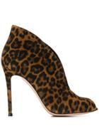 Gianvito Rossi Leopard Pattern Boots - Brown