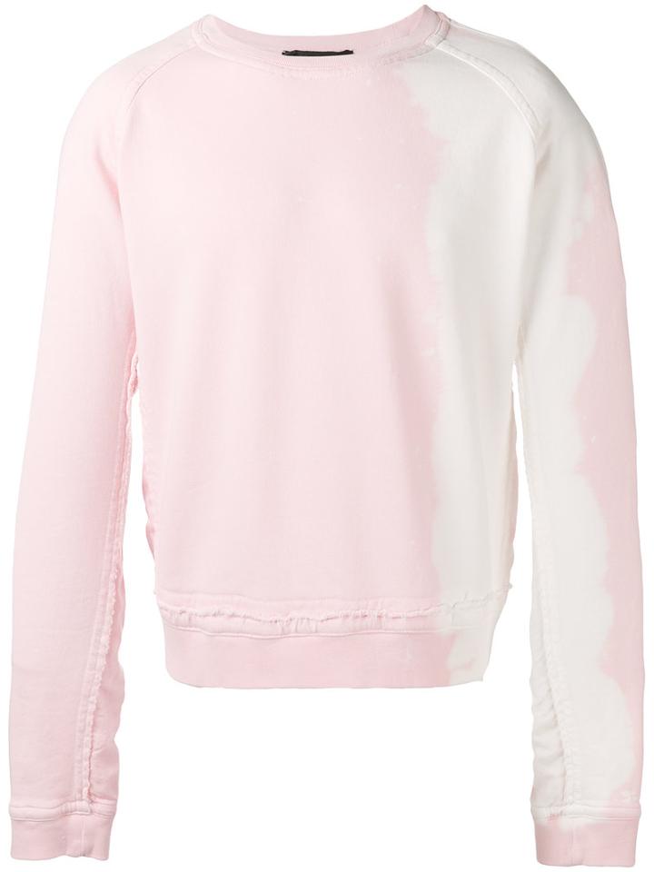 Haider Ackermann Bleached Trim Sweatshirt, Men's, Size: Medium, Pink/purple, Cotton