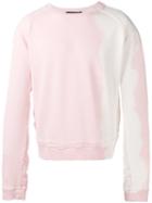 Haider Ackermann Bleached Trim Sweatshirt, Men's, Size: Medium, Pink/purple, Cotton
